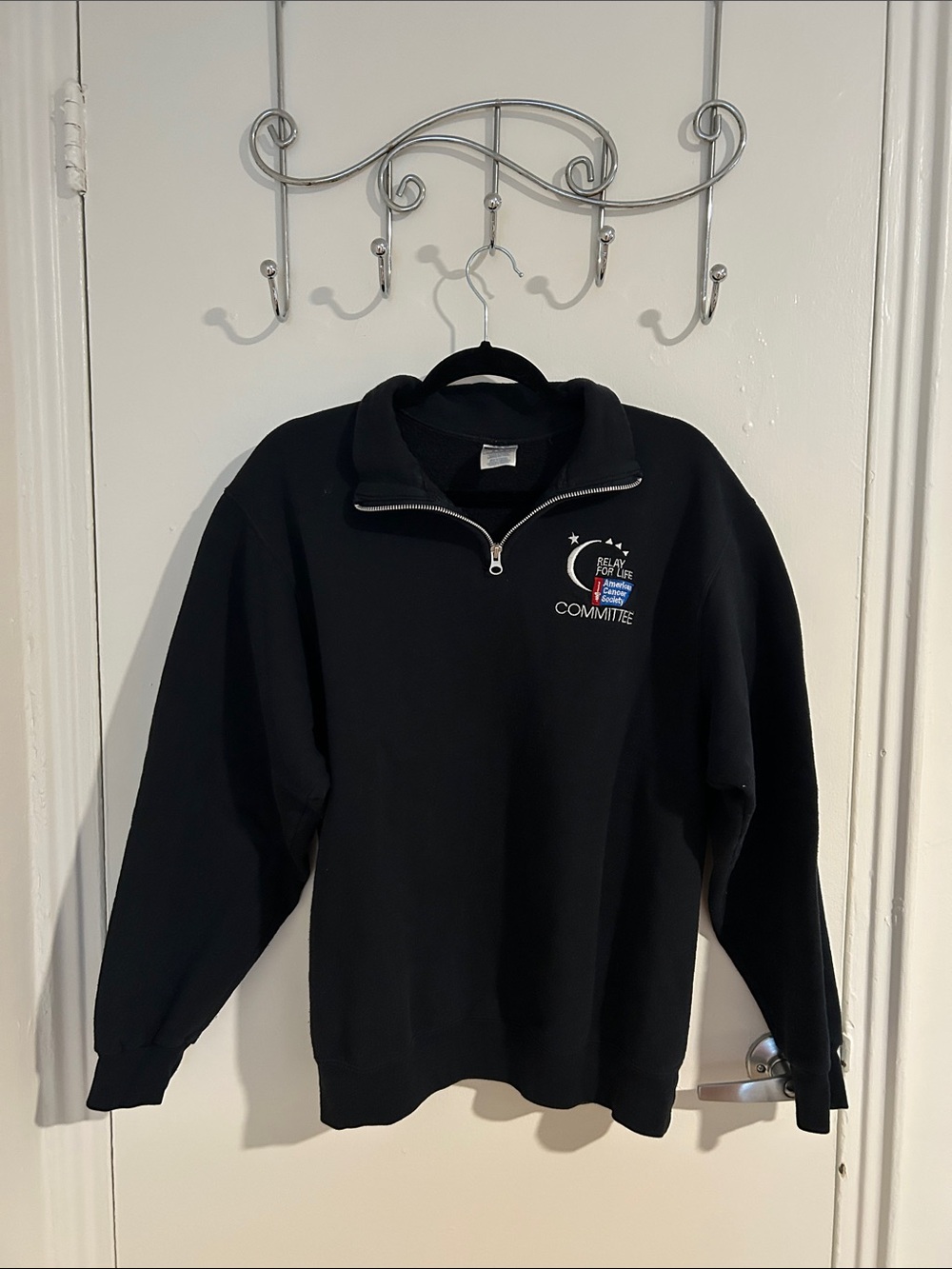 Relay For Life Committee Black Quarter-Zip Sweater - Jerzees Brand